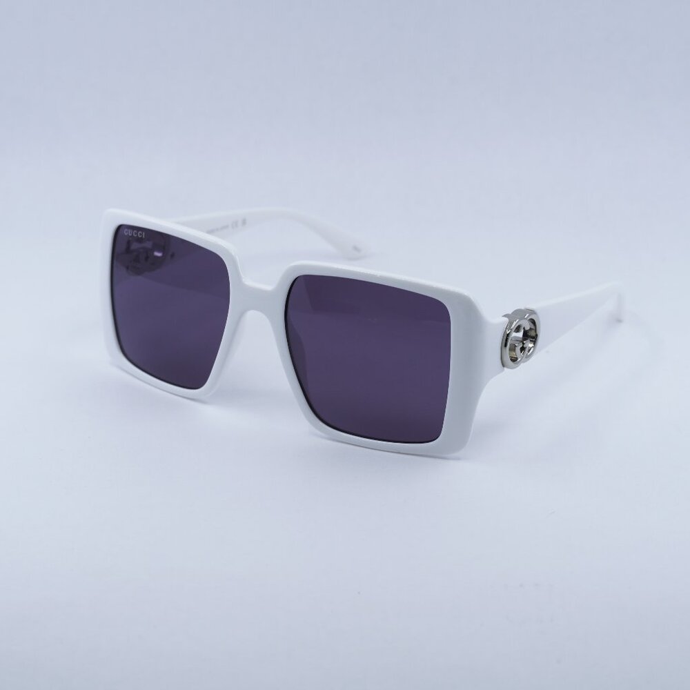 🕶️ New Gucci GG1692S 003 Sunglasses - White Frame, Grey Lenses